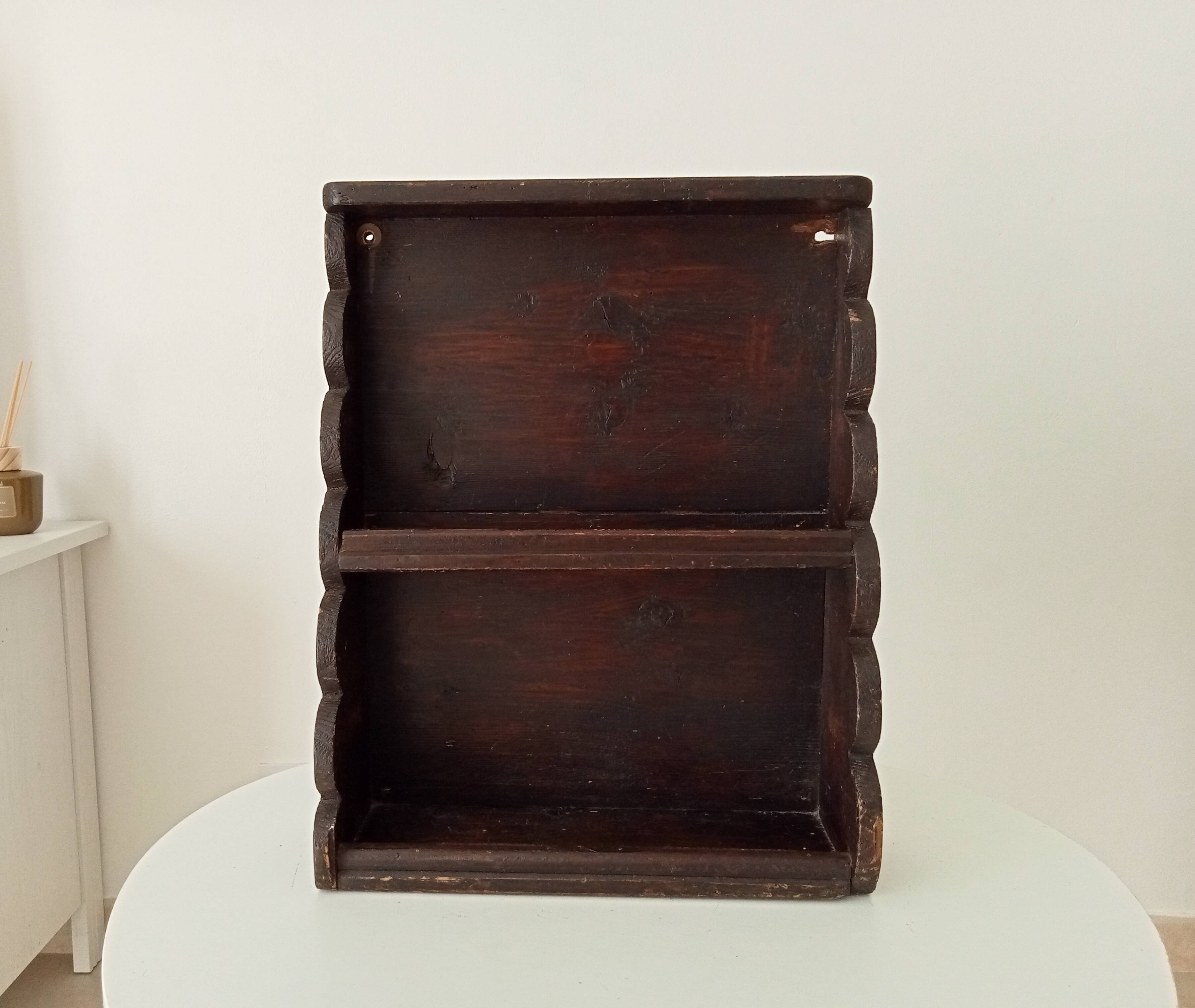 Antique brutalist wall shelf