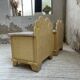 Pair of travertine bedside and rattan palm tree "vivai del sud"