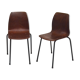 Pair of pagholz stacking chairs