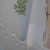 6 assiettes à asperges en porcelaine signé L'Hirondelle