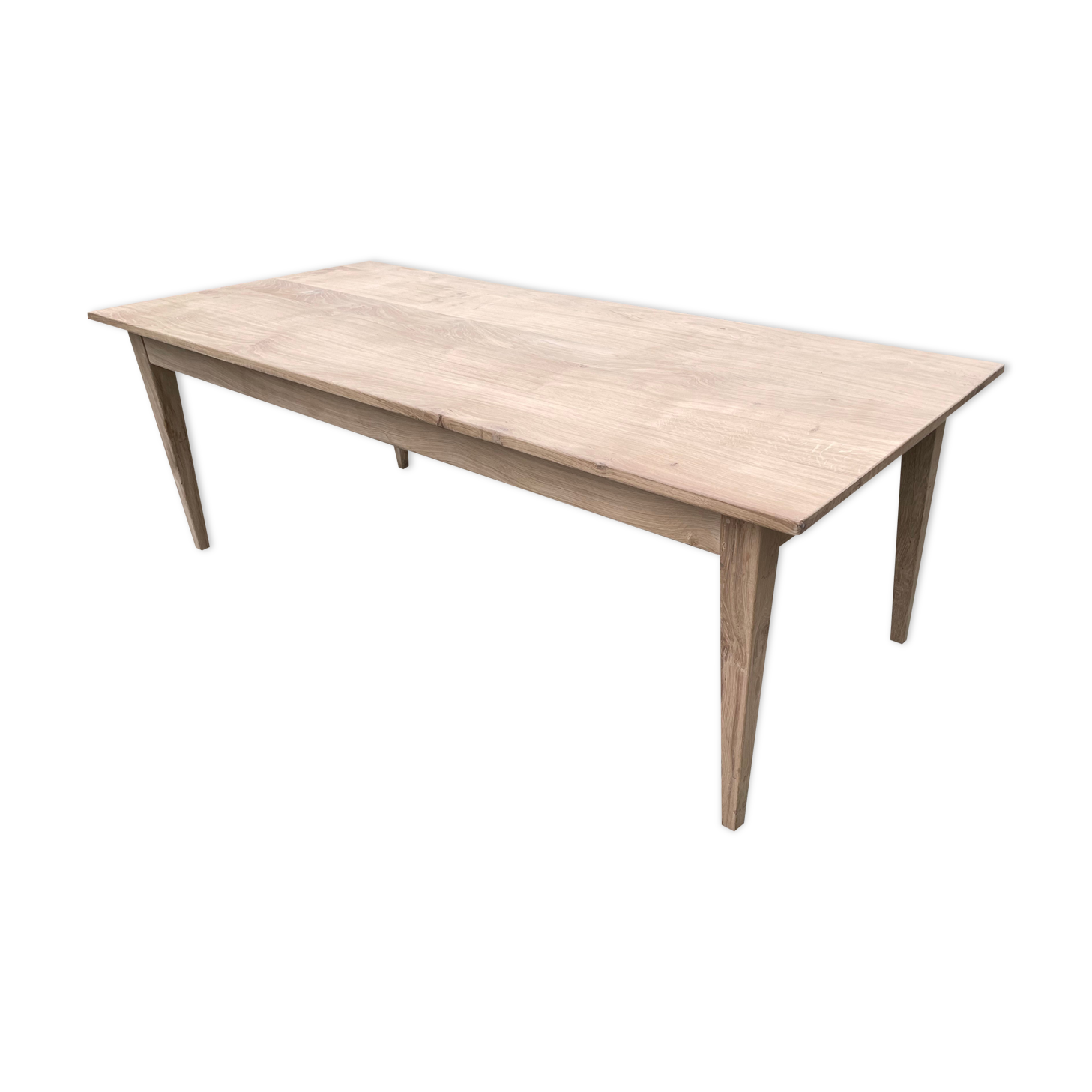 Raw oak farmhouse table