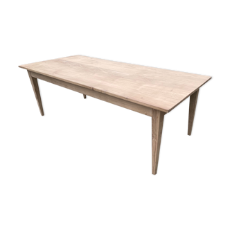Raw oak farmhouse table