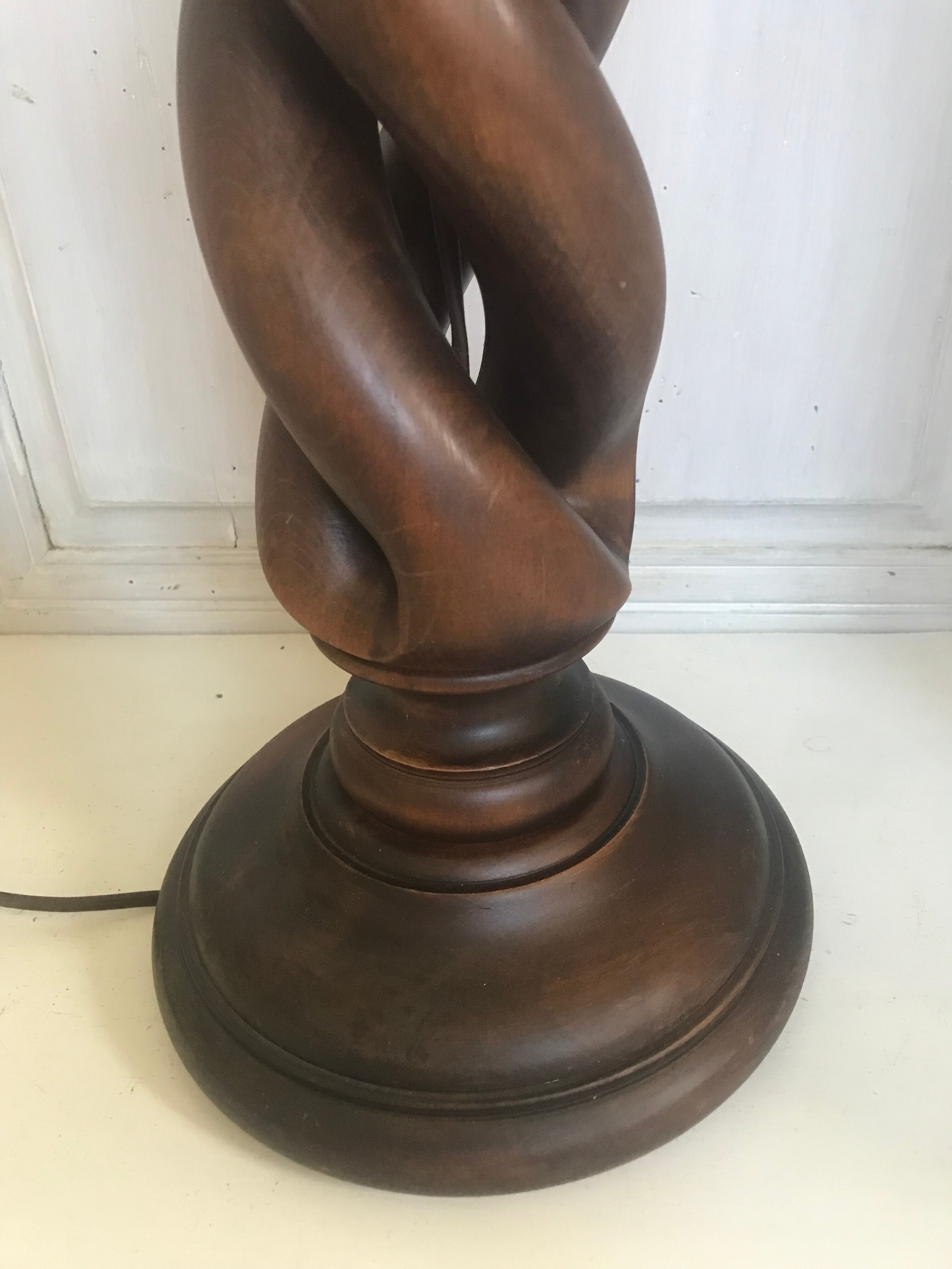 Vintage wooden lamp 47cm