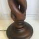 Lampe en bois vintage 47cm