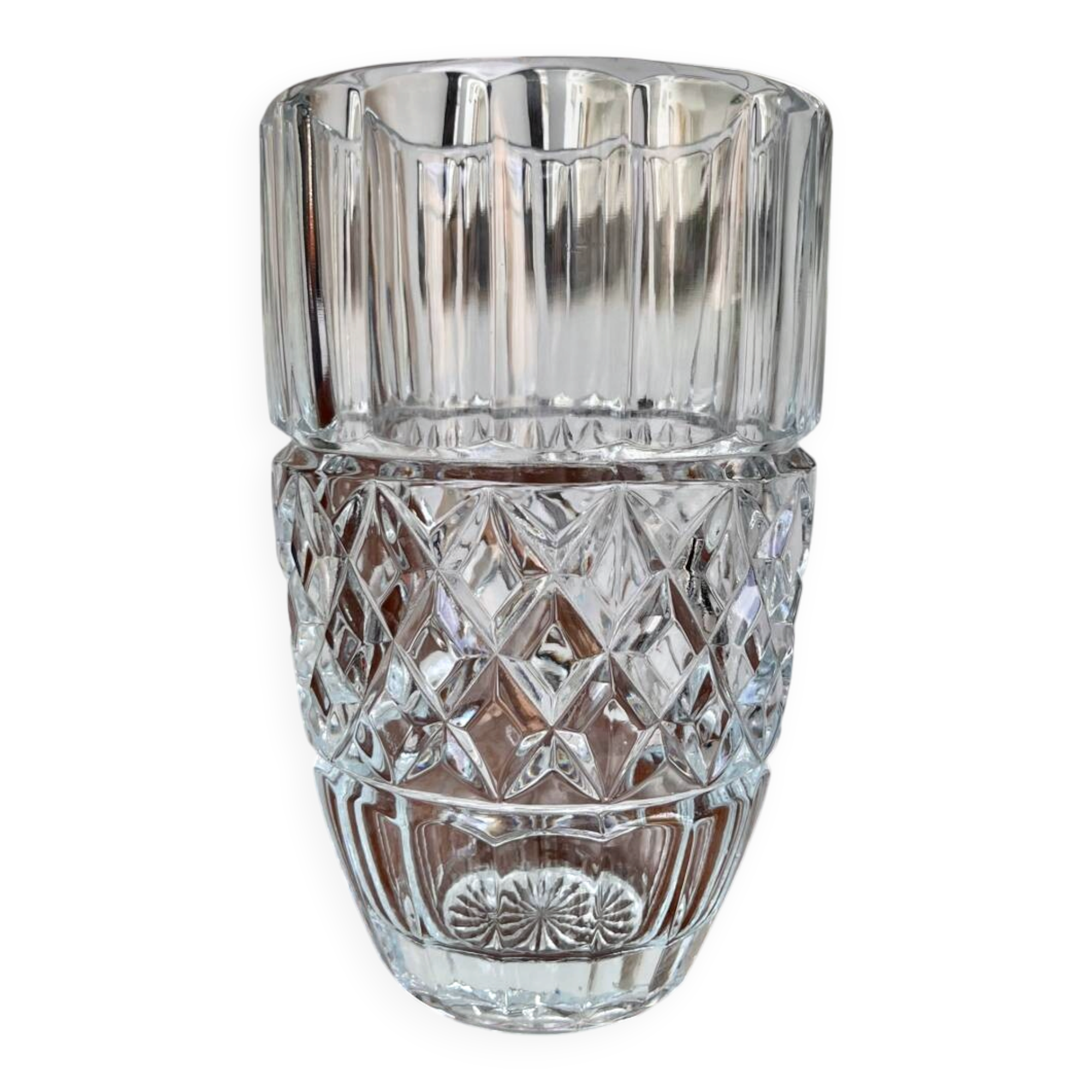 Moulded glass vase