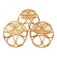 Set of three 1970s rattan stools, Spain.
