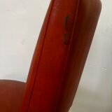 Paire de chaises en skaï orange