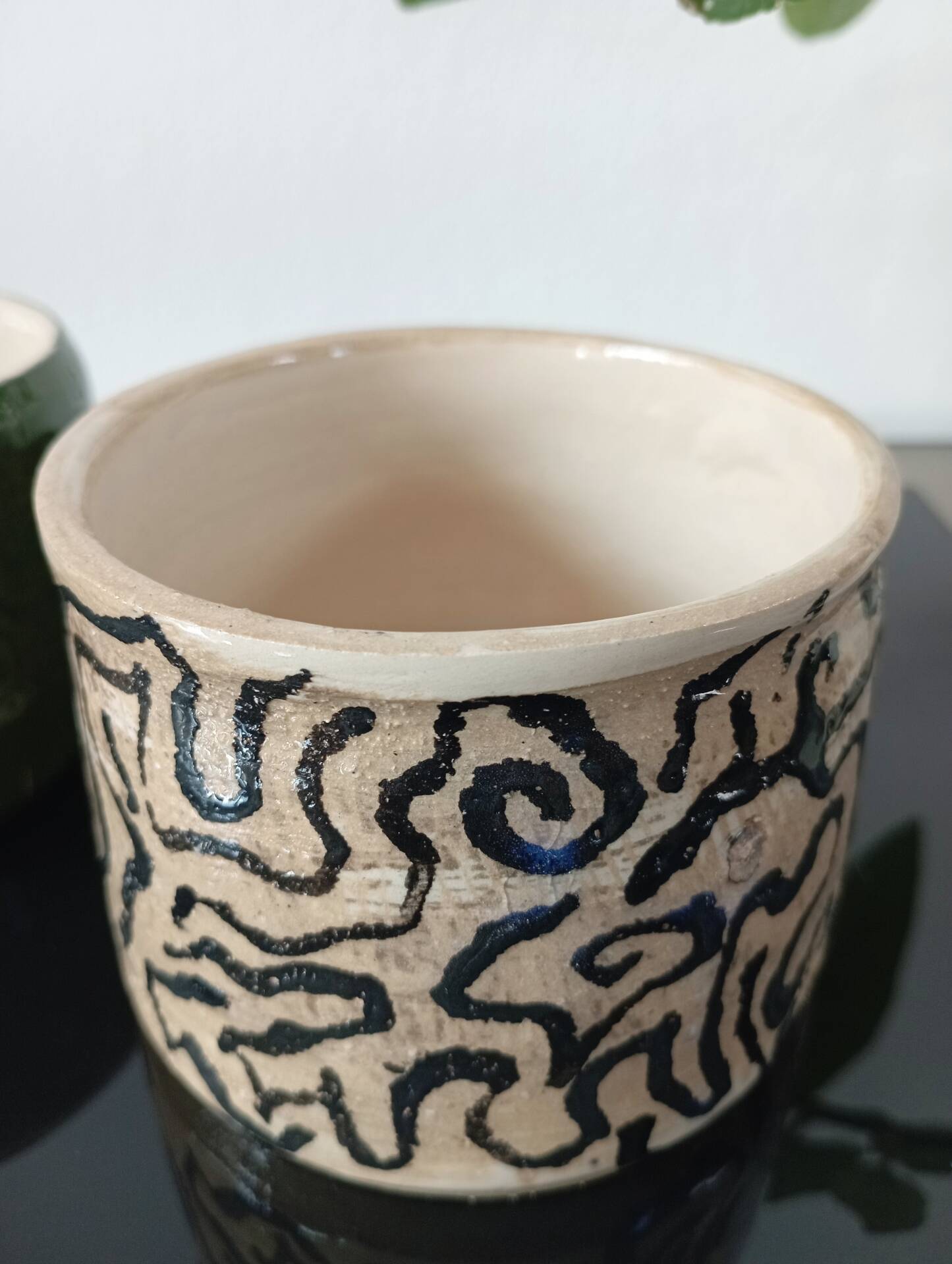 Duo de céramiques d'atelier vintage 70's