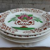 Lot of 5 plates of sarreguemines earthenware