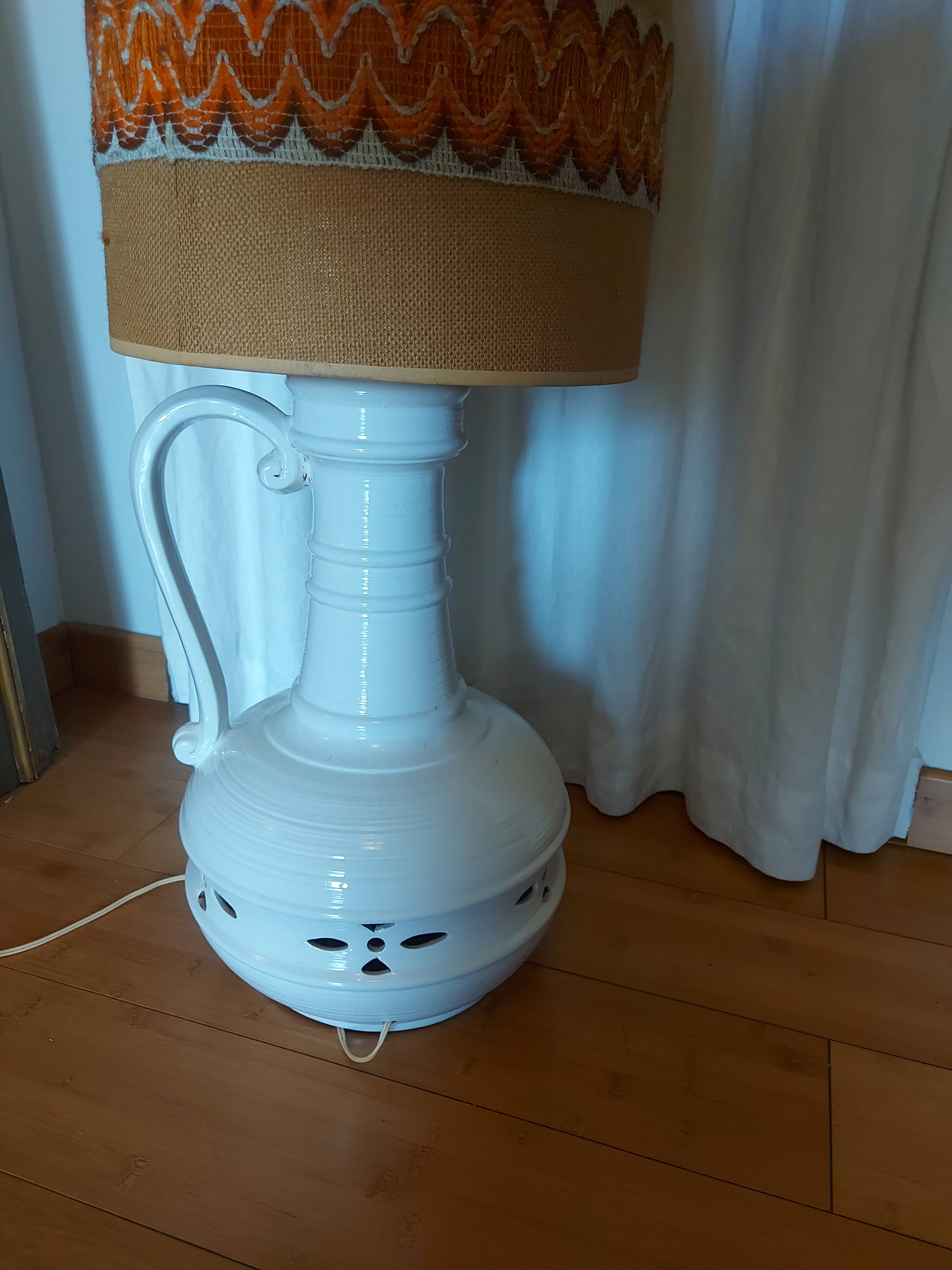 VINTAGE 70'S CERAMIC FLOOR LAMP