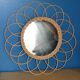 Mirror flower rattan & wicker 39 x 39 cm