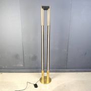Vintage brass tube light floor lamp, 1980s