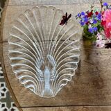 Vintage thick glass dish with lobster decorations