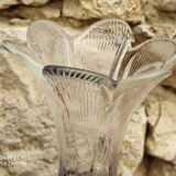 Grand vase en verre bleu