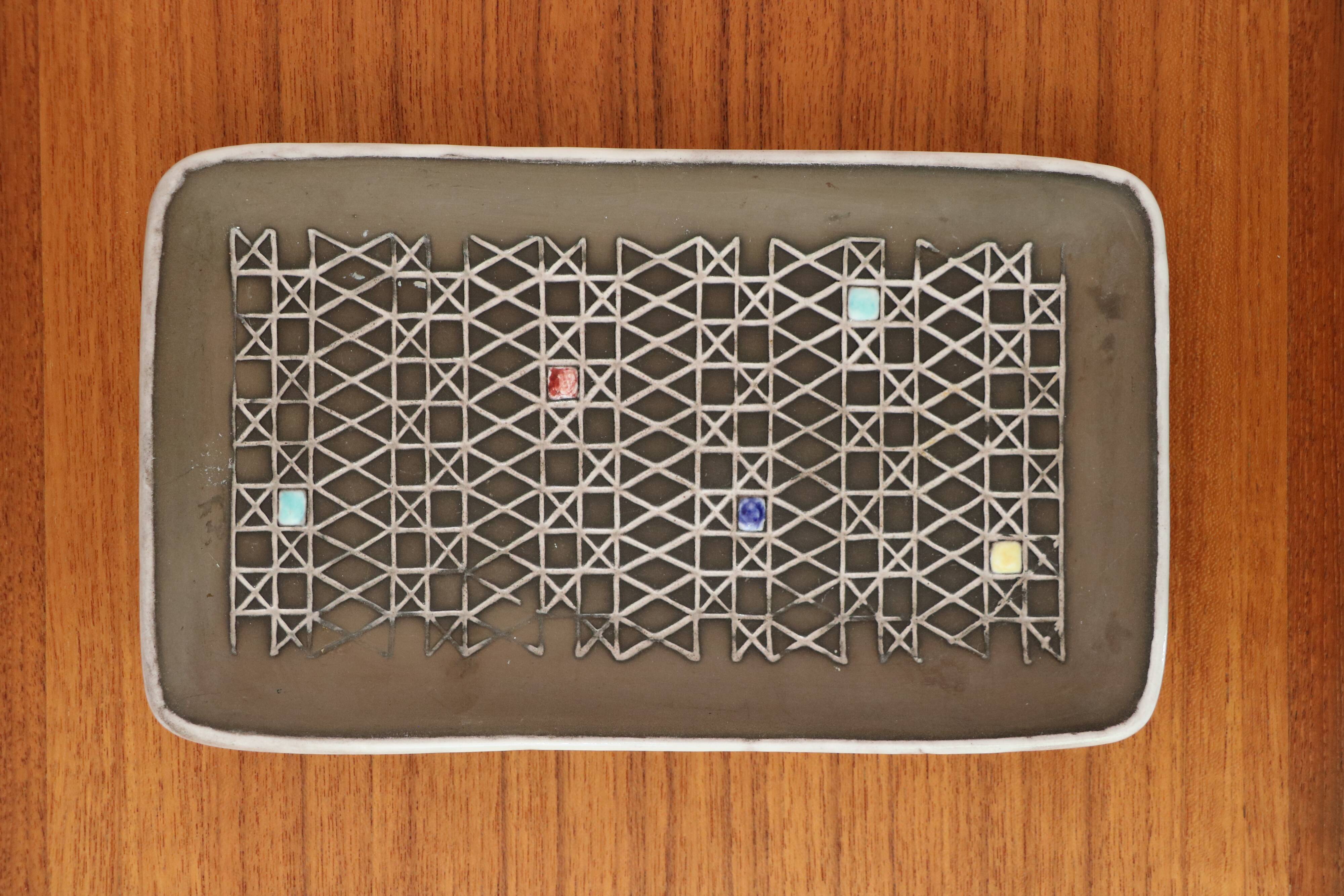 Ingrid Atterberg sandstone pocket tray, Upsala Ekeby, Sweden