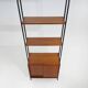 Modular bookcase with metal uprights by Amma Torino, 1960s