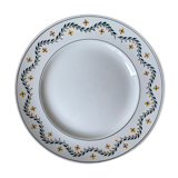 Plat rond à décor floral
