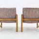 Paire de fauteuils et table basse en hêtre des années 1970 par TON, Tchécoslovaquie