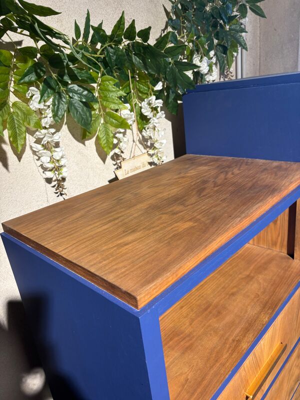 Armoire asymétrique bleu nocturne