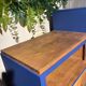 Asymmetrical midnight blue wardrobe