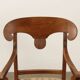 Paire de fauteuils Directoire anciens en merisier et tissu XVIII-XIX siècle
