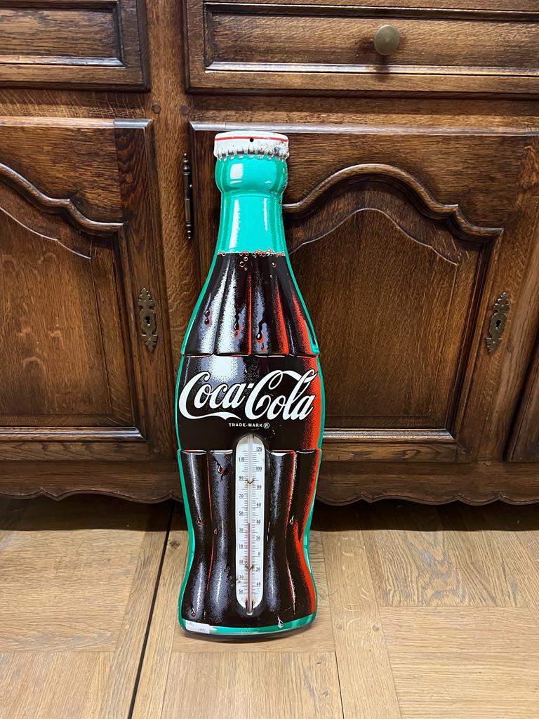Thermomètre émaillé Coca-cola rétro en métal - 65cm