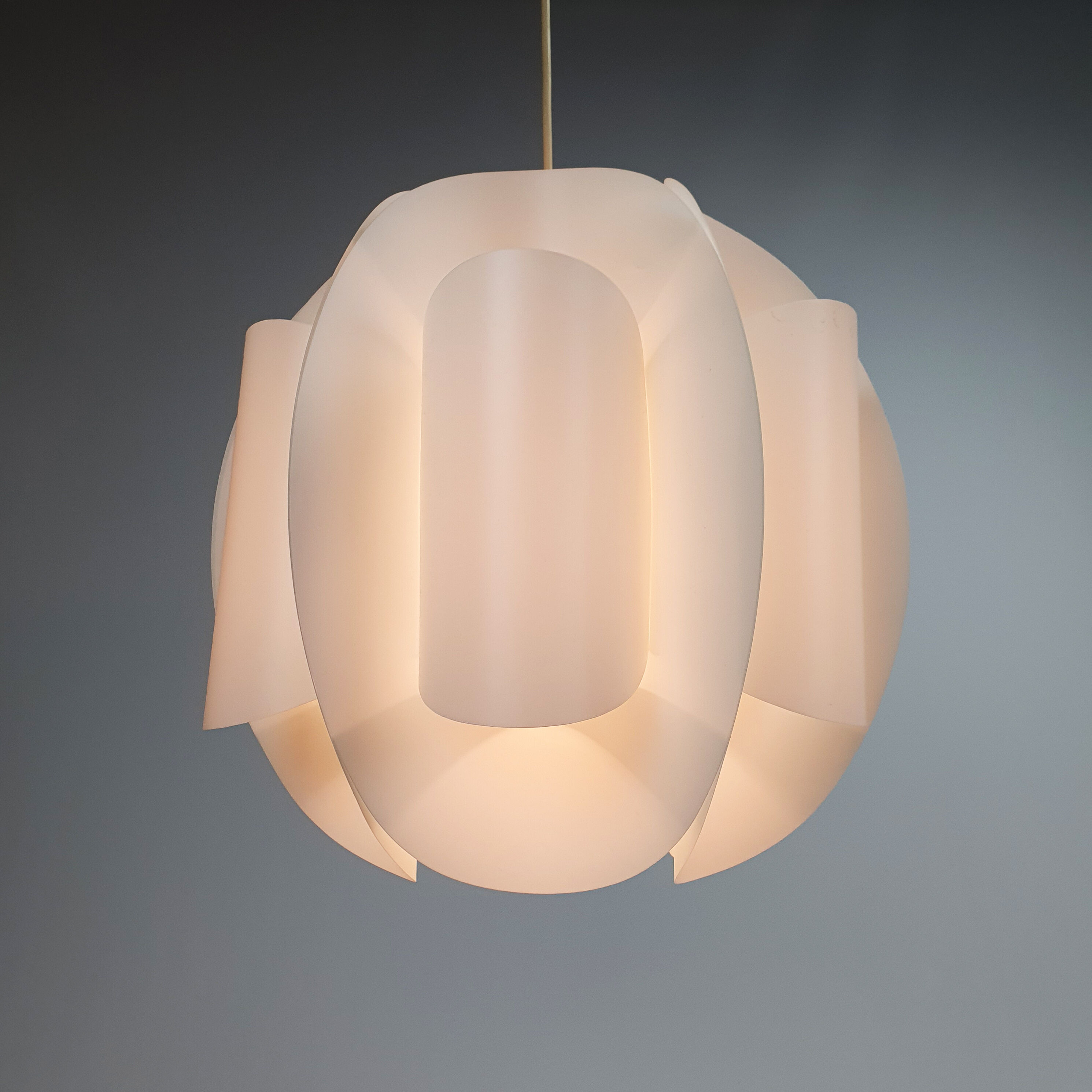 Danish plastic maxi circle pendant, 1960s