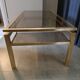 Guy Lefevre brass and glass coffee table