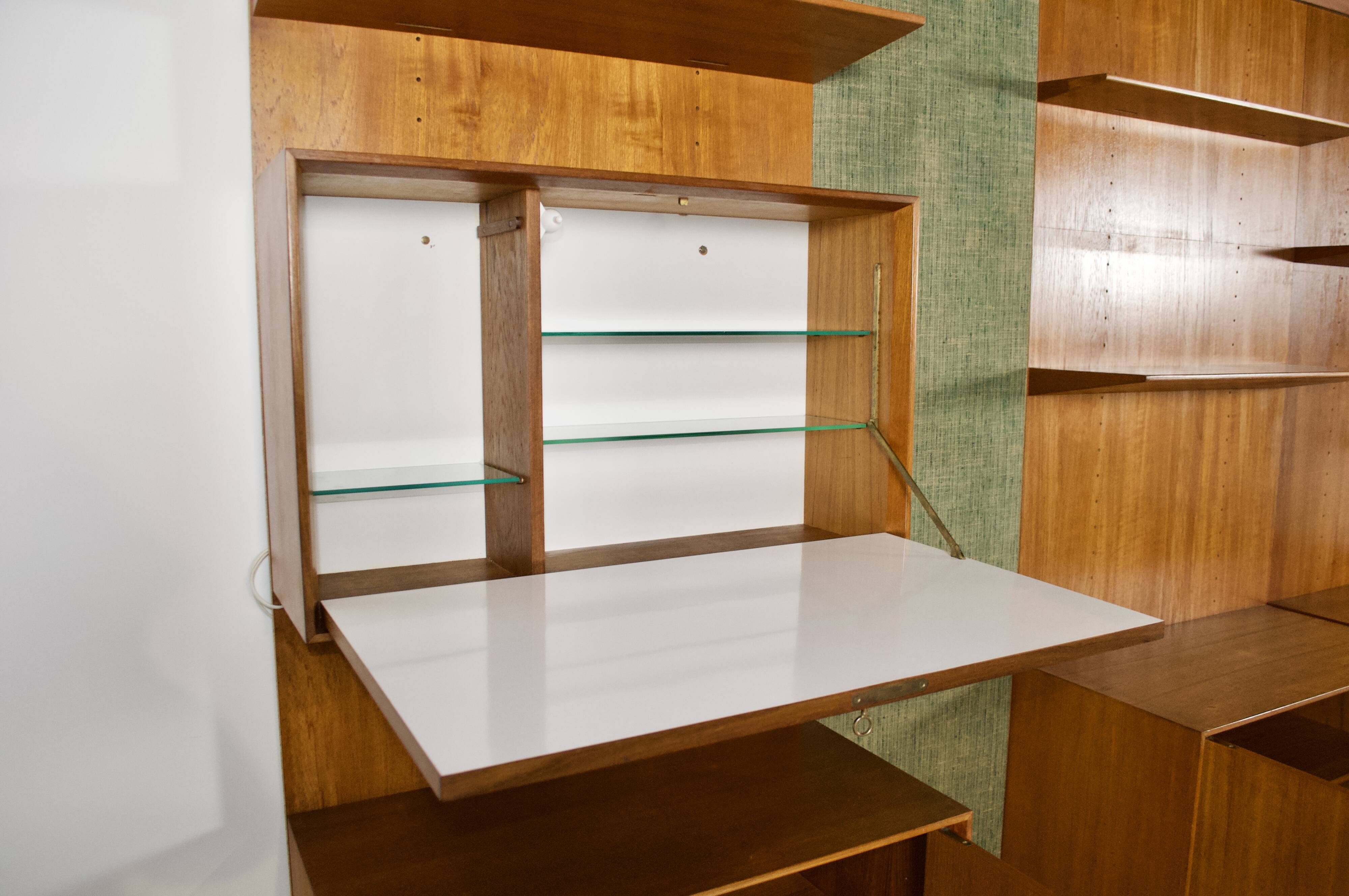 Système mural modulable teck scandinave années 60'