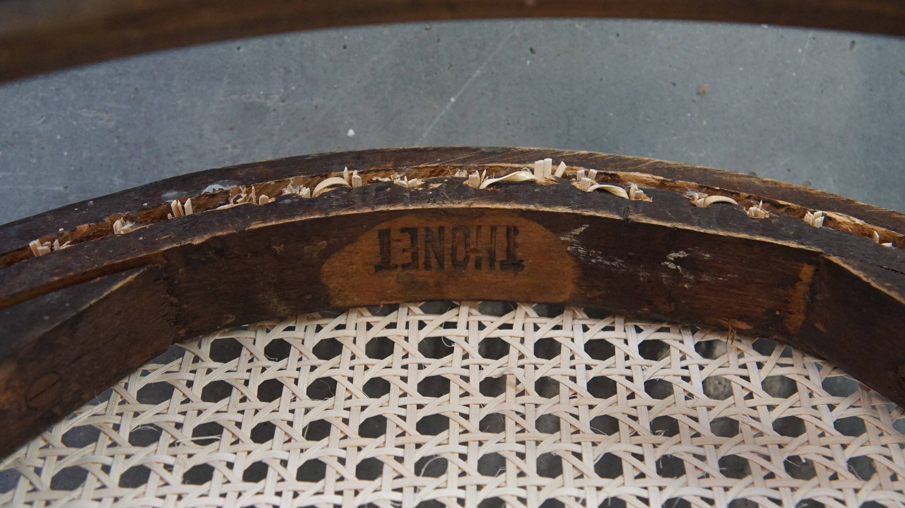 Set of 2 original vintage Thonet bistro design chairs