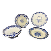 4 Assorted plates from Longwy and Moustiers