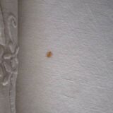 Antique cotton sheet: 310x200cm embroidered/monogrammed back