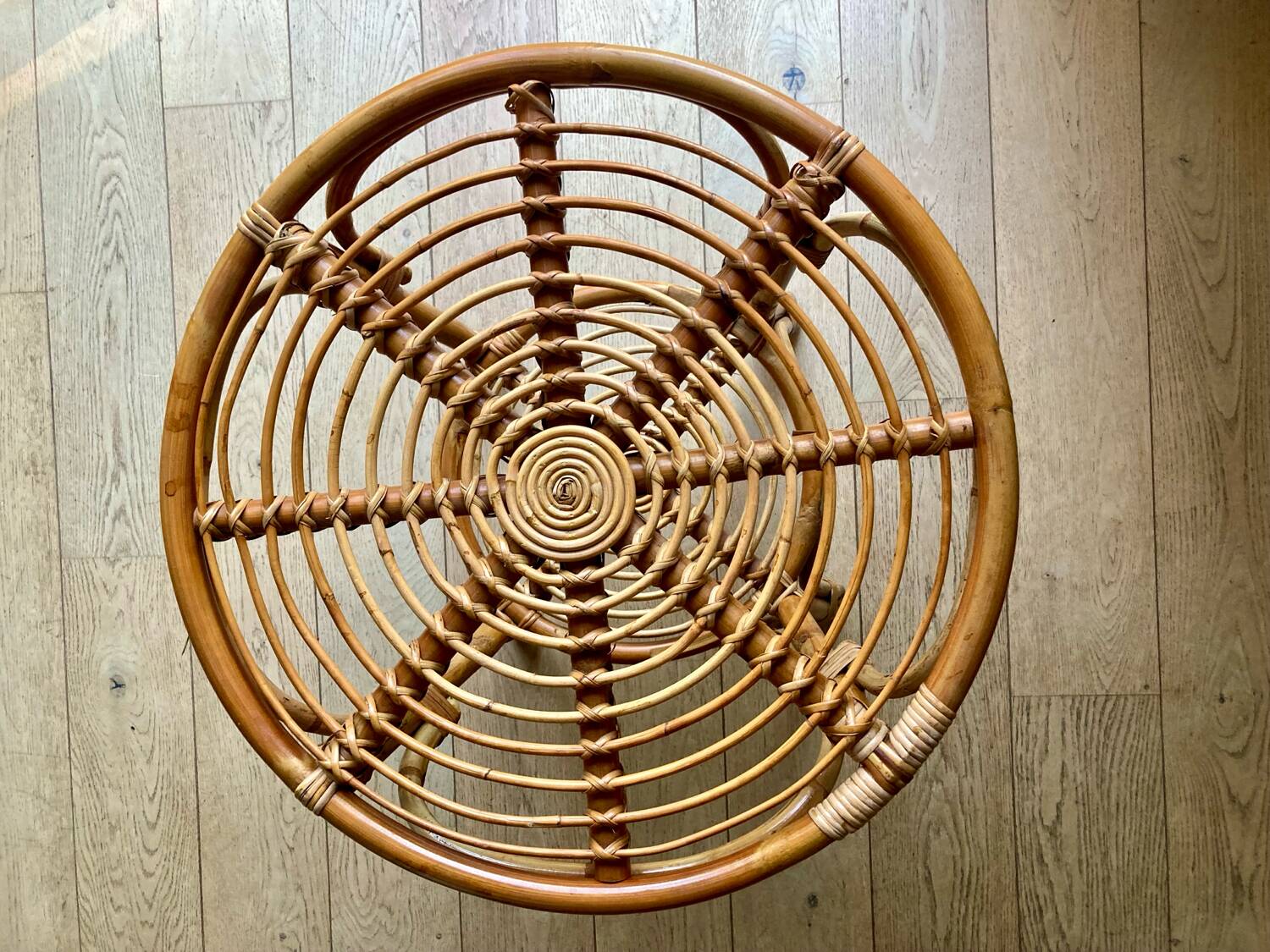 Rattan round table