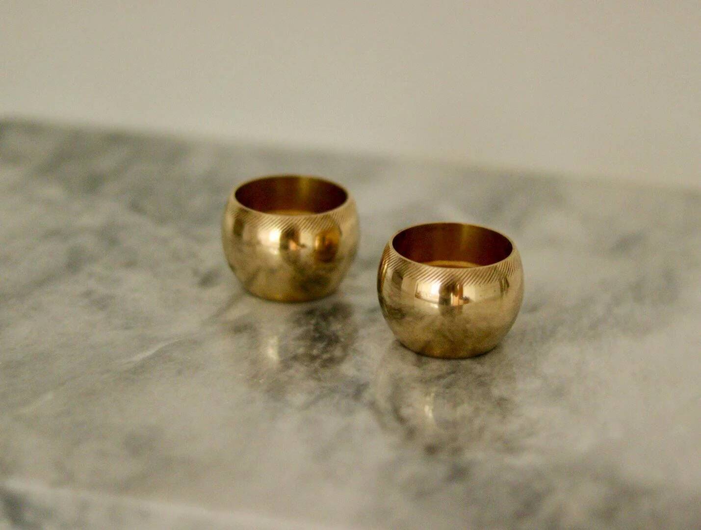 Pair of Swedish brass candlesticks from the mid-century by Skultuna.