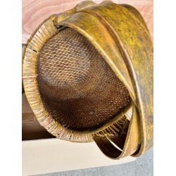 Old woven rice basket