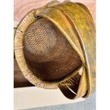 Old woven rice basket