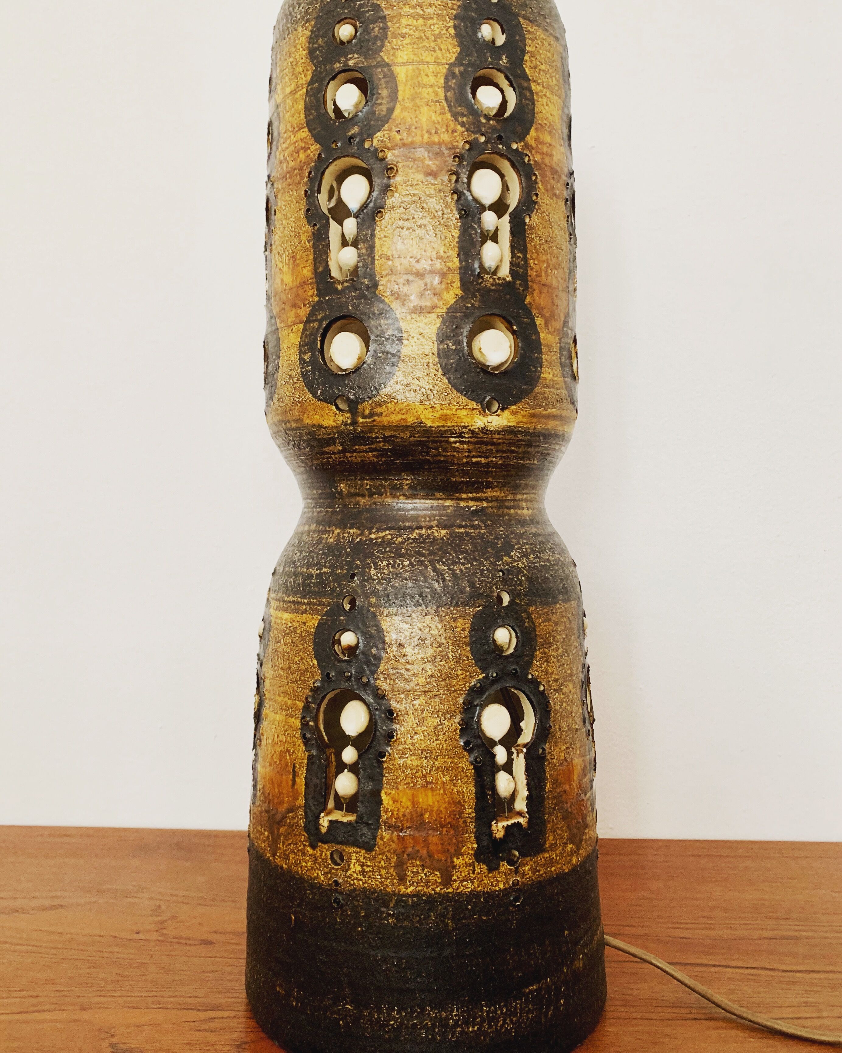 French ceramic floor lamp by Georges Pelletier