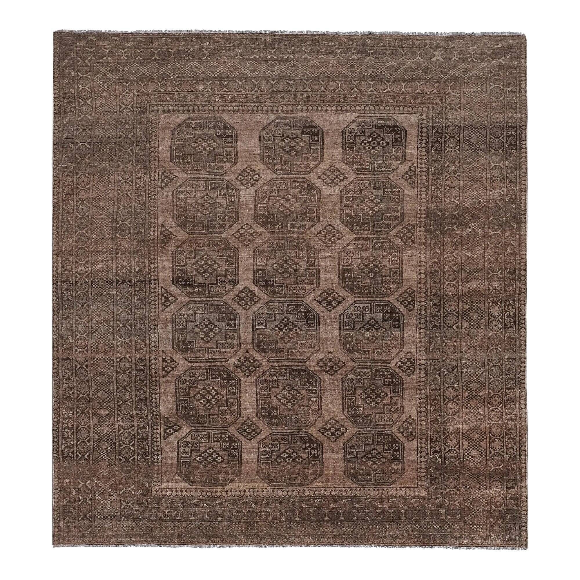 Vintage Turkish handmade rug 257x284 cm