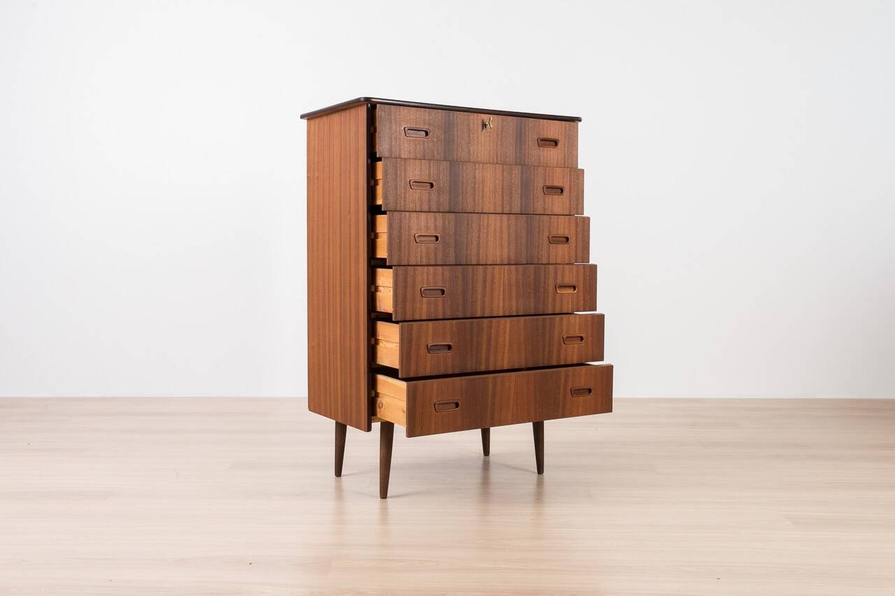 Commode en teck scandinave, années 1960