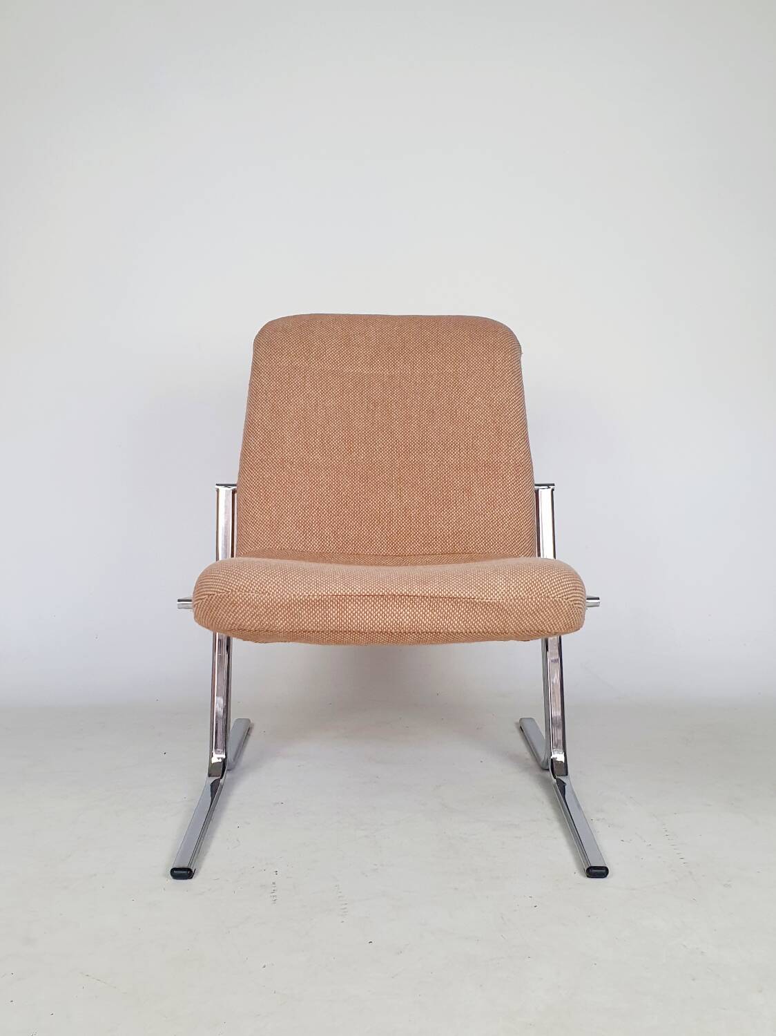 Chauffeuse vintage,  tissu et chrome