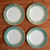 Mint and golden dessert plates