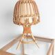 Midcentury Bamboo and Rattan Table Lamp, Attributed to Louis Sognot