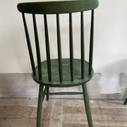 Cinq chaises Fanett vertes par Ilmari Tapiovaara pour Edsby-ken