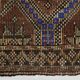 Blue & Brown Star Pattern Kilim Rug, 153x315Cm