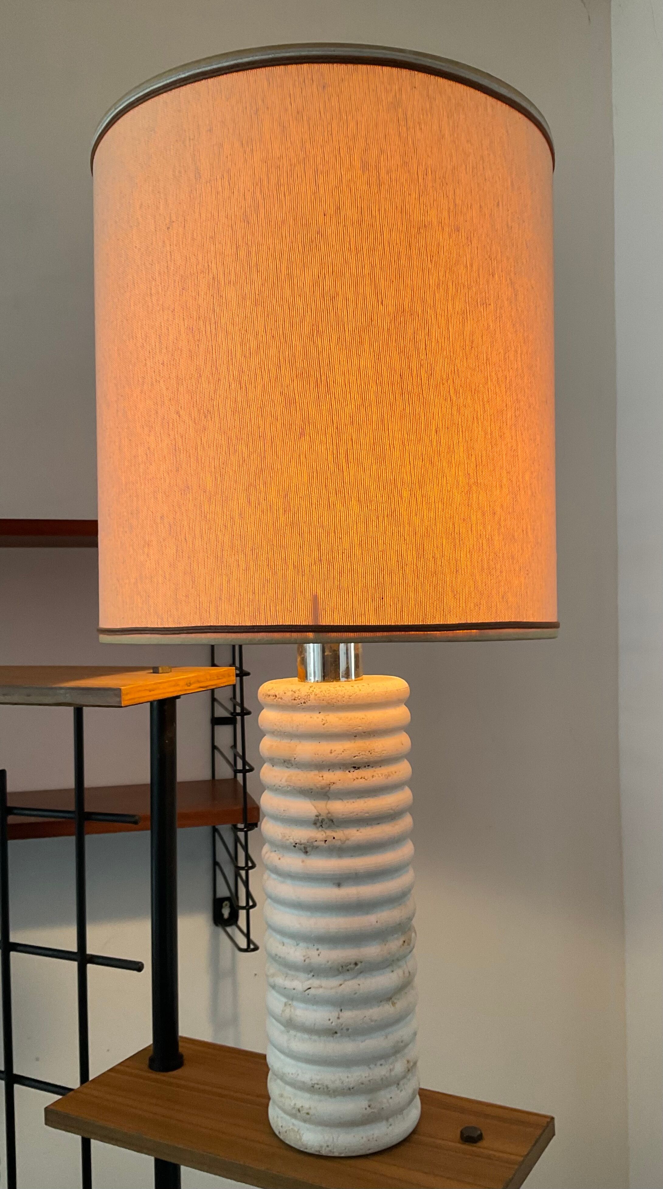 Travertine lamp from the 70s