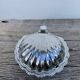 Silver-plated metal shell butter dish