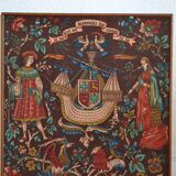 Vintage tapestry in the style of the Middle Ages
