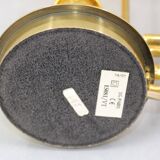 Pair of Empire style bouillotte lamps with bronze conical lampshade Lucien Gau