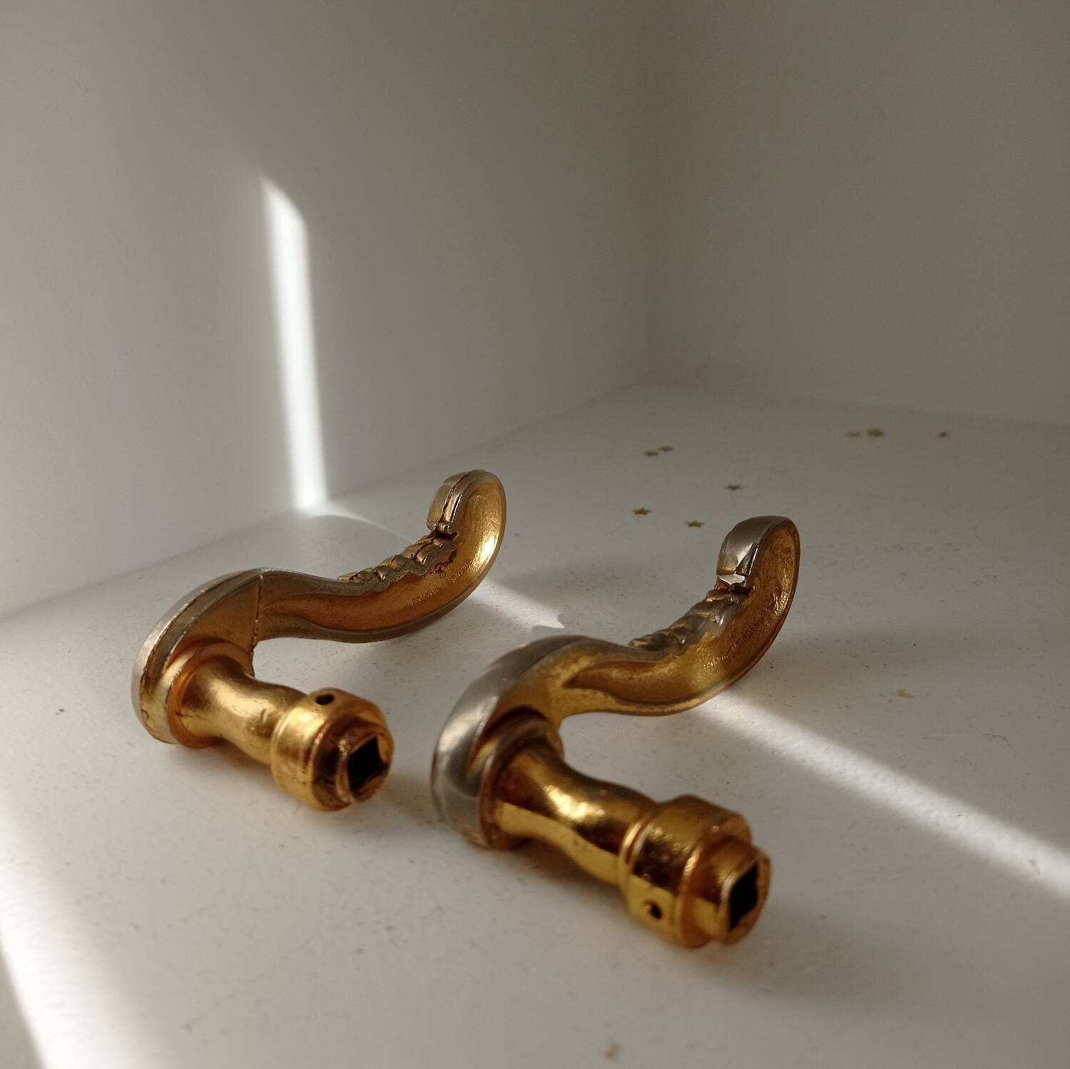 Gold door handles