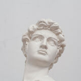 David head in white plaster